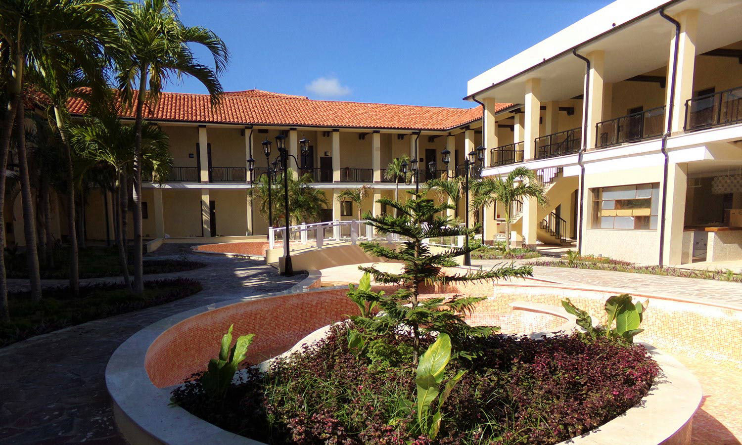 Patio interior del hotel Residencial Santa Lucía